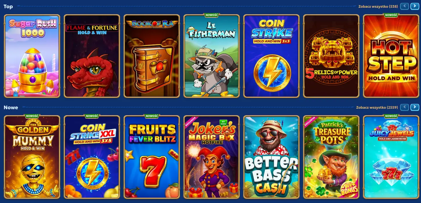 Gry w Pandido Casino — sloty, live casino i zakłady sportowe